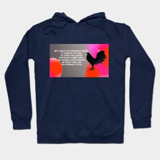 Fightingcock Design with Matching Poetry Hoodie